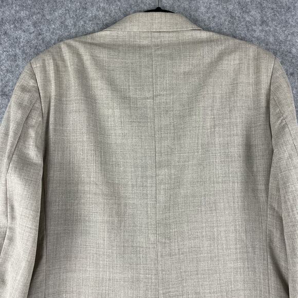 Brooks Brothers Regent Fit Blazer Sport Coat Mens 42R Beige Wool Ramie 2 Button - Picture 13 of 16